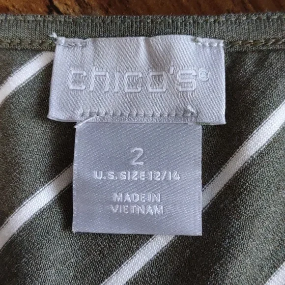 Chico's Stretch Knit Diagonal Stripe Dress - Picture 3 of 4